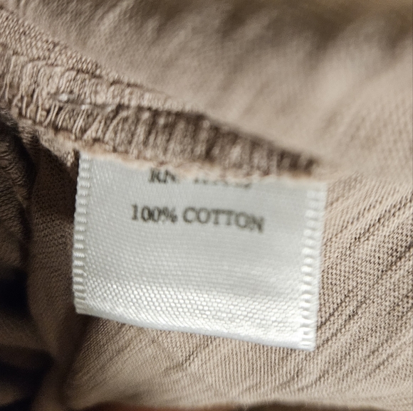 NWT Bobi Split Neck Long Sleeve Crop Top Taupe XS - Picture 4 of 4